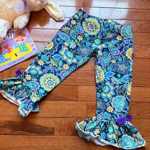 Rare Editions Funky Paisley Flared Pants, Size 5 Youth Girl